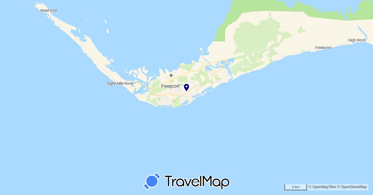 TravelMap itinerary: driving in Bahamas (North America)